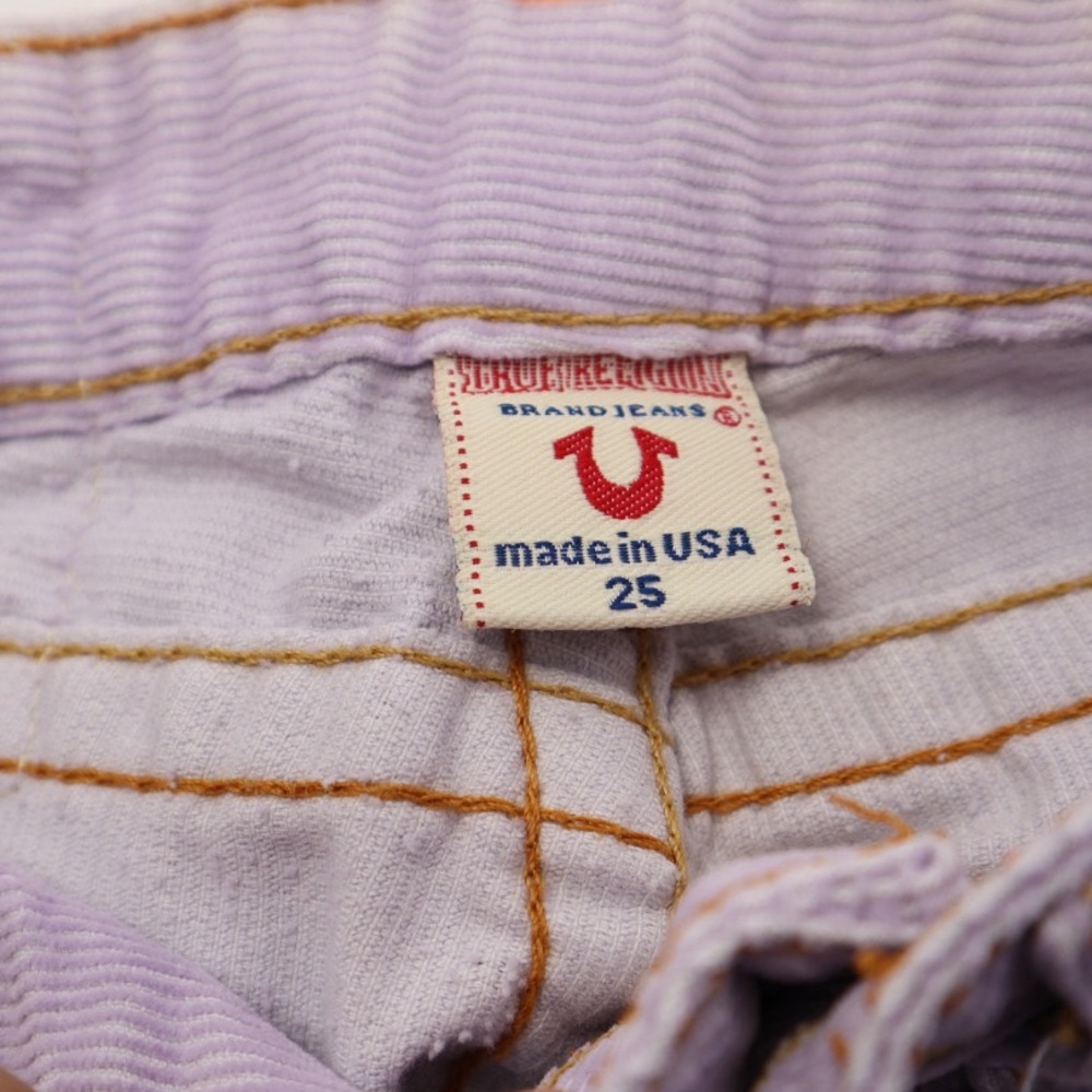 NWT TRUE RELIGION Woodstock Corduroy lavender pant - Picture 14 of 15